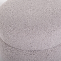 Puf reposapiés bajo para salón de tela teddy bouclé Raion Catálogo