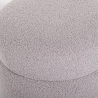 Puf reposapiés bajo para salón de tela teddy bouclé Raion Catálogo