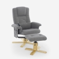 Sillón relax ergonómico con masaje, calor y reposapiés Nairo Promoción