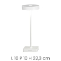 Lámpara de mesa sin cables regulable táctil para interior/exterior Tap Características