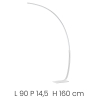Lámpara de pie arco con LED en metal H160cm Keep Catálogo