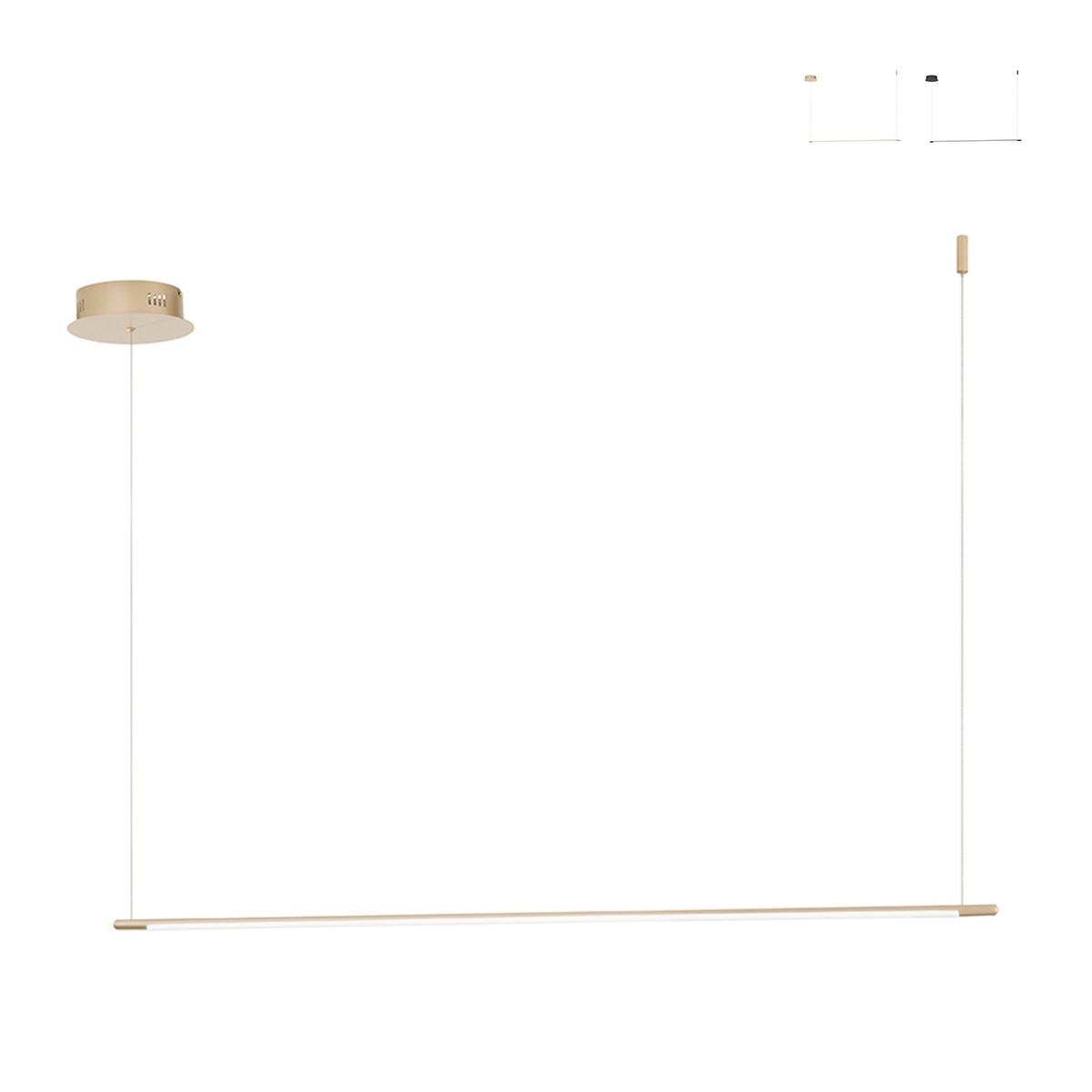 Lámpara colgante con barra LED de metal 120cm Genius L Oferta