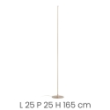 Lámpara de pie LED regulable de metal H165cm Genius T Descueto