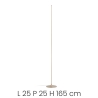 Lámpara de pie LED regulable de metal H165cm Genius T Descueto