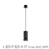 Lámpara colgante de metal con cable ajustable Lilium Descueto