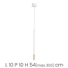 Lámpara colgante con LED de metal pintado Tubic Stock