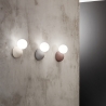 Aplique de pared de cemento y esfera de vidrio H20cm Rock Rebajas