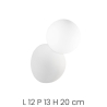 Aplique de pared de cemento y esfera de vidrio H20cm Rock Descueto