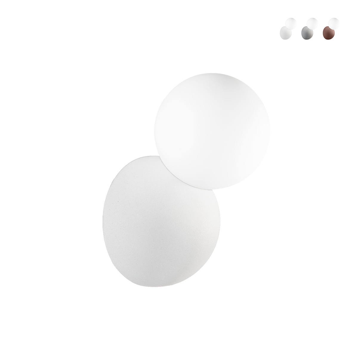 Aplique de pared de cemento y esfera de vidrio H20cm Rock Oferta Aplique de pared de cemento y esfera de vidrio H20cm Rock Oferta