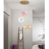 Lámpara colgante con 3 luces de vidrio y metal multicolor Jokey XL Venta