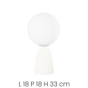 Lámpara de mesa moderna de cemento con pantalla redonda H33cm Rock Table Descueto