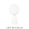 Lámpara de mesa moderna de cemento con pantalla redonda H33cm Rock Table Descueto