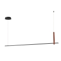 Lámpara colgante LED 150cm de metal negro Regoli L Promoción