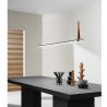 Lámpara colgante LED 150cm de metal negro Regoli L Oferta