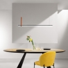 Lámpara colgante LED 150cm de metal negro Regoli L Venta