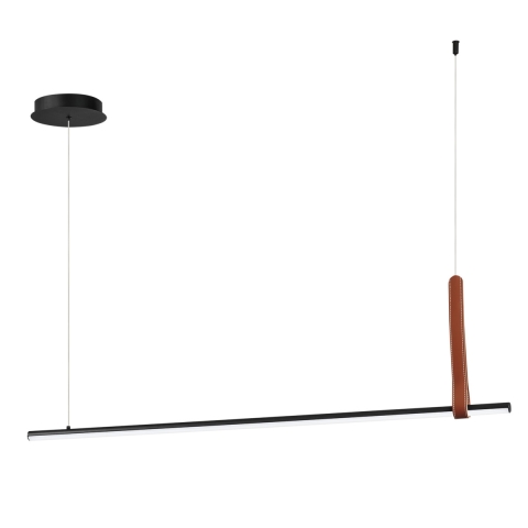Lámpara colgante LED 120cm de metal negro Regoli S Promoción