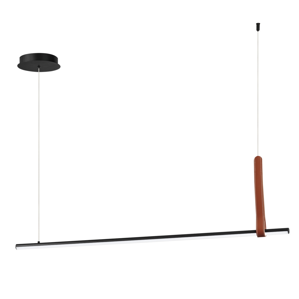 Lámpara colgante LED 120cm de metal negro Regoli S Promoción