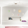 Lámpara de techo colgante con 3 luces LED en vidrio y metal multicolor Candy Spider Venta