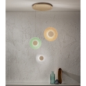 Lámpara colgante con 3 luces LED de vidrio y metal multicolor Candy XL Venta