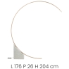 Lámpara de pie de arco con LED H204cm de metal Rune M Rebajas