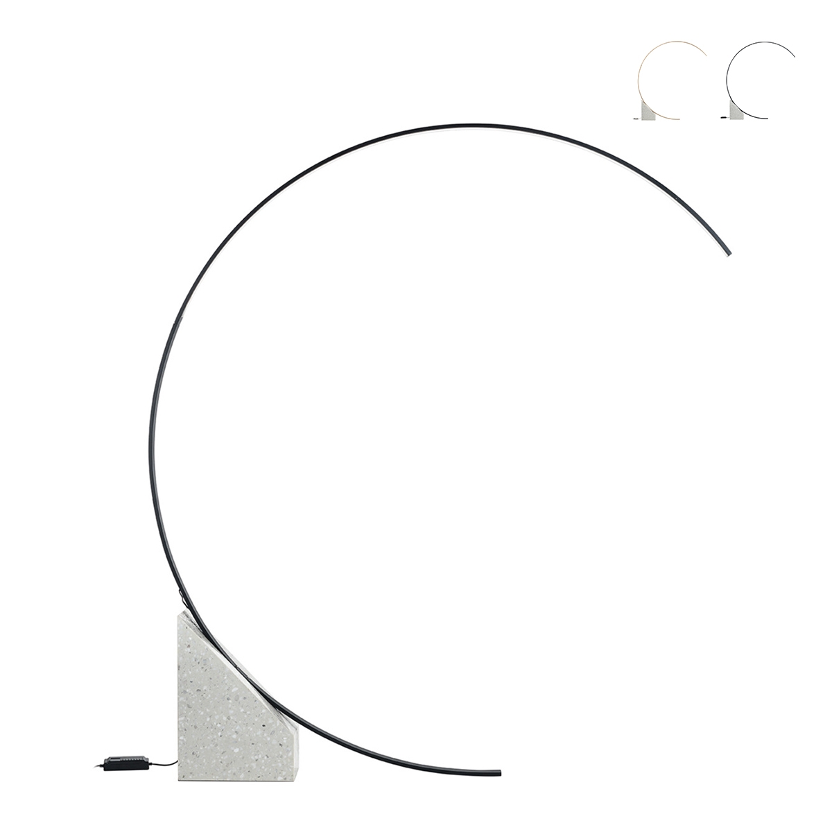 Lámpara de pie de arco con LED H204cm de metal Rune M Promoción Lámpara de pie de arco con LED H204cm de metal Rune M Promoción