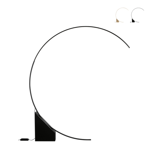 Lámpara de pie arqueada con LED H204cm en metal Rune Promoción