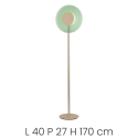 Lámpara de pie LED H170cm de metal y vidrio Jokey PT Características