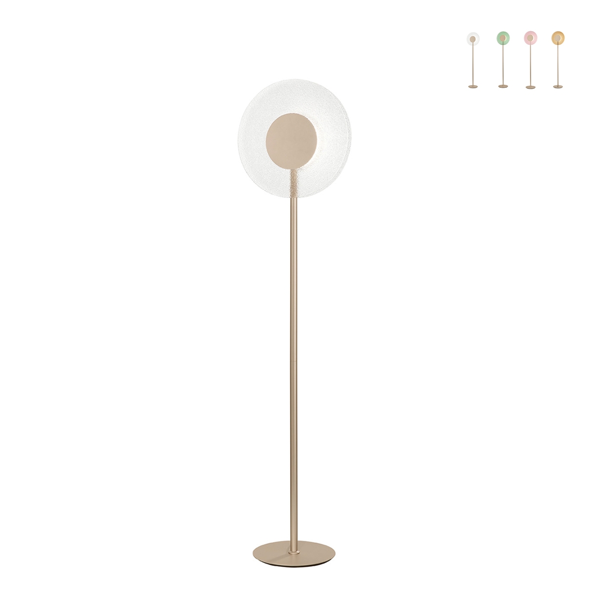Lámpara de pie LED H170cm de metal y vidrio Jokey PT Oferta