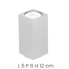 Plafón rectangular de techo en aluminio H12cm Aloa Modelo