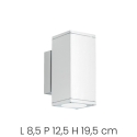 Aplique de pared para exterior de aluminio luz doble H19cm Nevada Coste