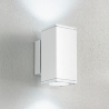 Aplique de pared para exterior de aluminio luz doble H19cm Nevada Descueto