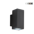 Aplique de pared para exterior de aluminio luz doble H19cm Nevada Promoción