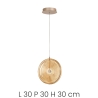 Lámpara colgante LED Ø30cm con vidrio decorativo Jokey S 
