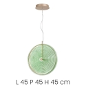 Lámpara colgante LED Ø45cm de vidrio y metal Jokey L Compra