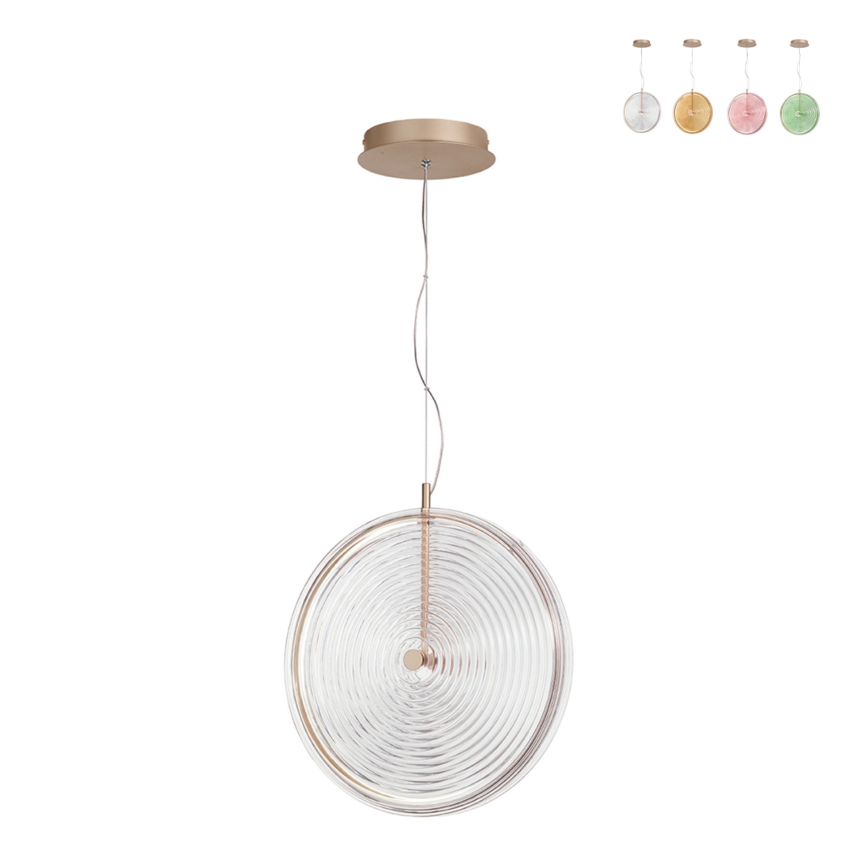Lámpara colgante LED Ø45cm de vidrio y metal Jokey L Oferta