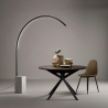 Lámpara de pie en arco de metal con LED H215cm Biblio M Venta