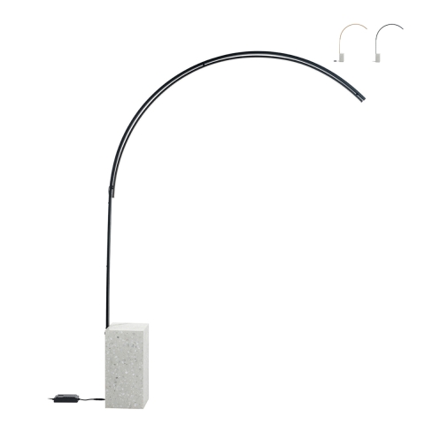 Lámpara de pie en arco de metal con LED H215cm Biblio M Promoción