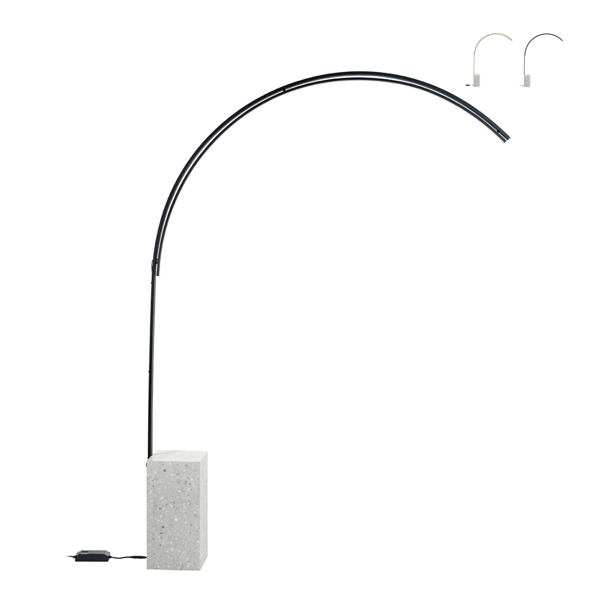 Lámpara de pie en arco de metal con LED H215cm Biblio M Promoción Lámpara de pie en arco de metal con LED H215cm Biblio M Promoción