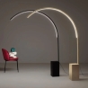 Lámpara de pie arco de metal con LED H215cm Biblio Oferta