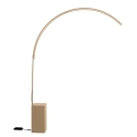 Lámpara de pie arco de metal con LED H215cm Biblio Descueto
