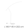 Lámpara de pie con LED regulable H202cm en metal Folaga Características