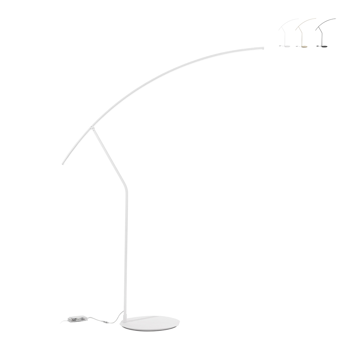 Lámpara de pie con LED regulable H202cm en metal Folaga Rebajas