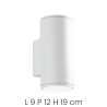 Aplique exterior de aluminio doble luz H19cm Nevada Compra