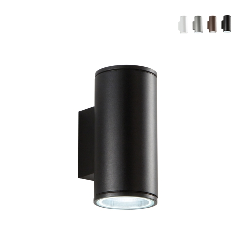 Aplique exterior de aluminio doble luz H19cm Nevada Promoción