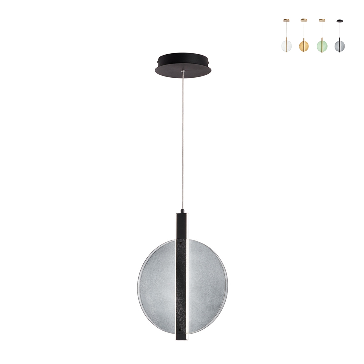 Lámpara colgante de vidrio y metal Ø30cm Juis S Promoción Lámpara colgante de vidrio y metal Ø30cm Juis S Promoción