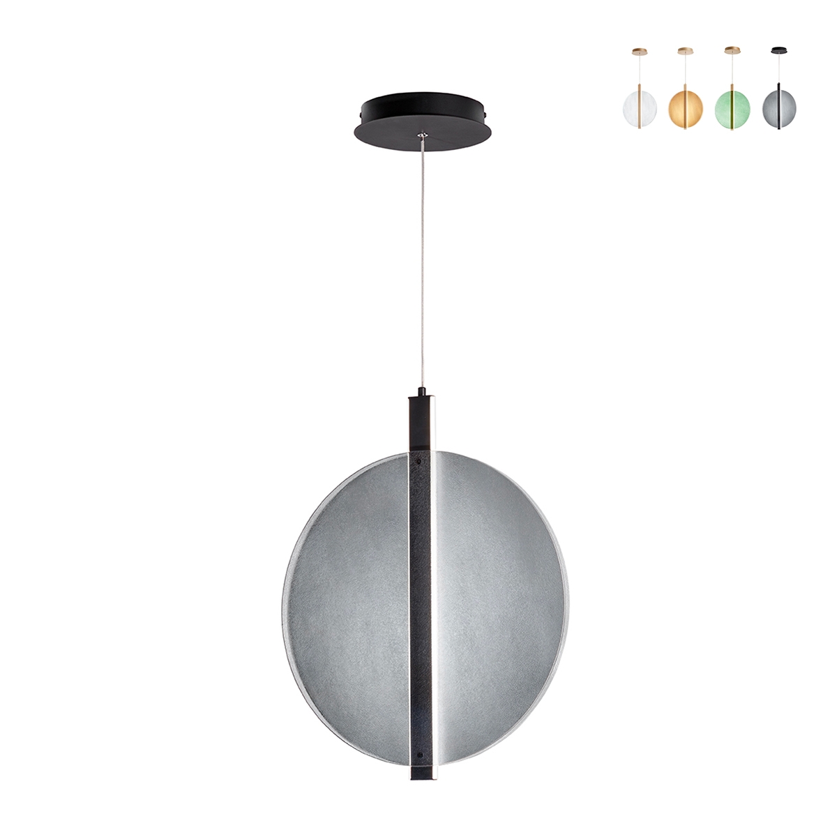 Lámpara colgante de vidrio y metal Ø45cm Juis L Rebajas Lámpara colgante de vidrio y metal Ø45cm Juis L Rebajas