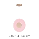 Lámpara colgante LED Ø45cm con vidrio granulado Candy Catálogo