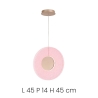 Lámpara colgante LED Ø45cm con vidrio granulado Candy Catálogo