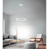 Lámpara LED diseño moderno circular en metal blanco Skyround-S Descueto