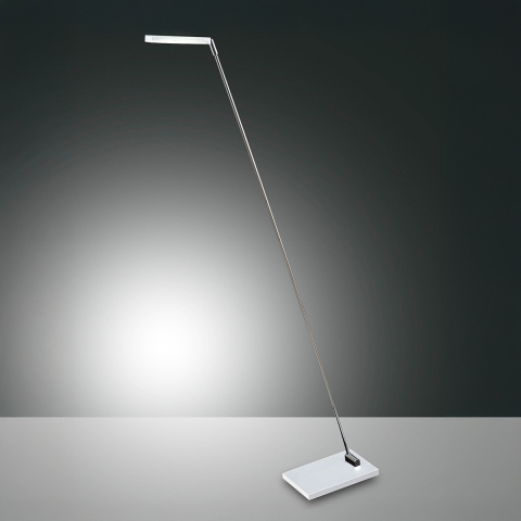 Lámpara de pie LED de diseño en metal con base blanca Niki Promoción